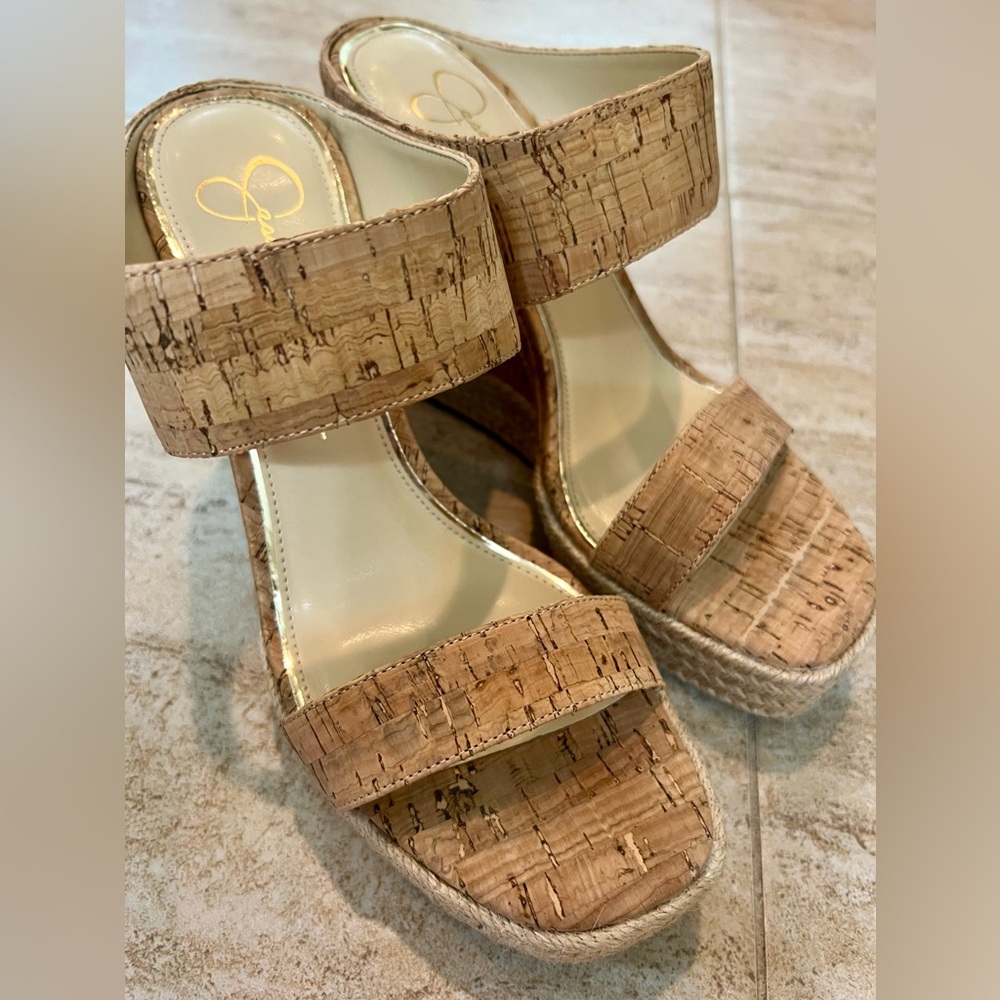 New Jessica Simpson Cork Wedge 8M